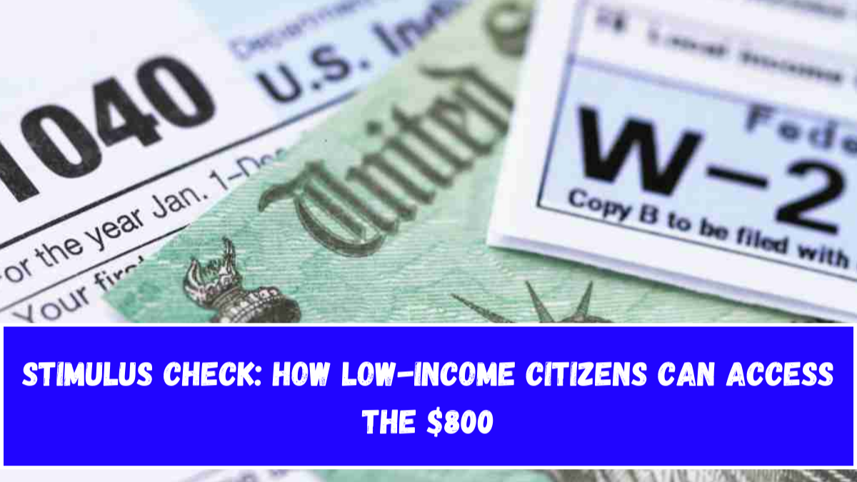 Get Your $800 Stimulus Check Today: Application Guide for Low-Income Citizens