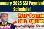 SSI and SSDI Payment Schedule for January 2025: Are You Eligible?