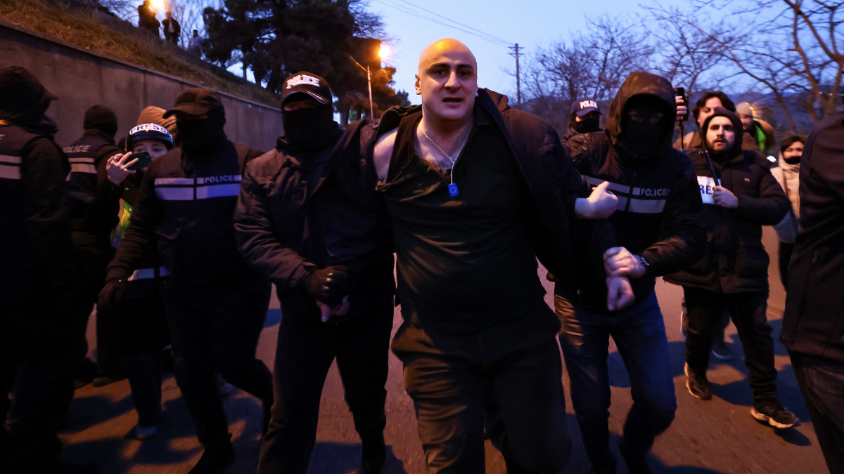 Georgia Opposition Leader Detained During Anti-Government Demonstration