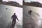 Brave Police Officer Rescues Child Who Fell Through Ice in New Jersey